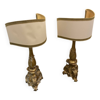 Pair of lighting fixtures / torchieres