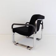 2 Cazzaro Bauhaus tubular steel armchairs