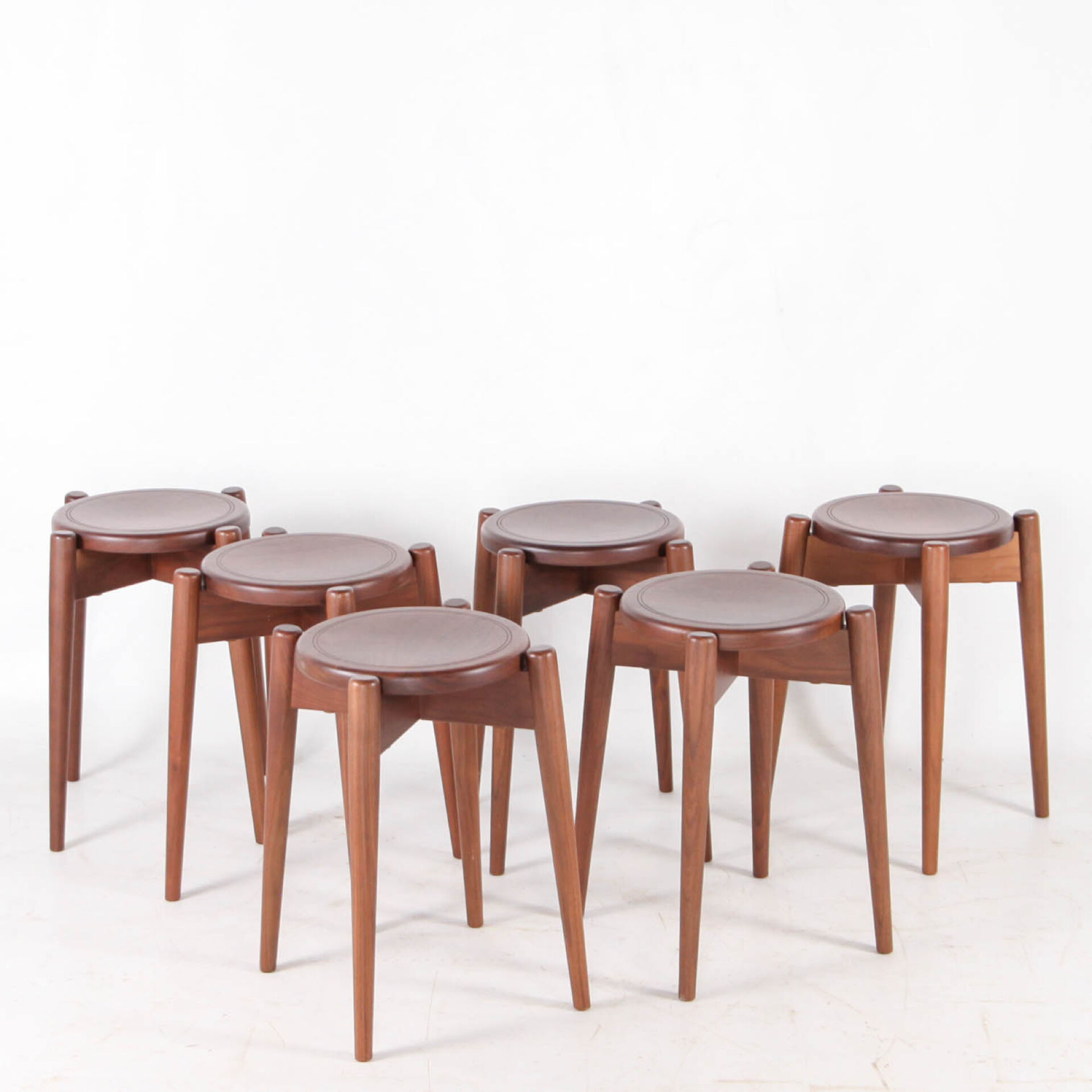 Set of 6 Japanese stools