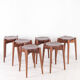 Set of 6 Japanese stools