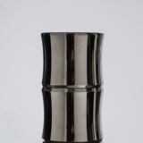 Petit vase bambou en métal, 1970s