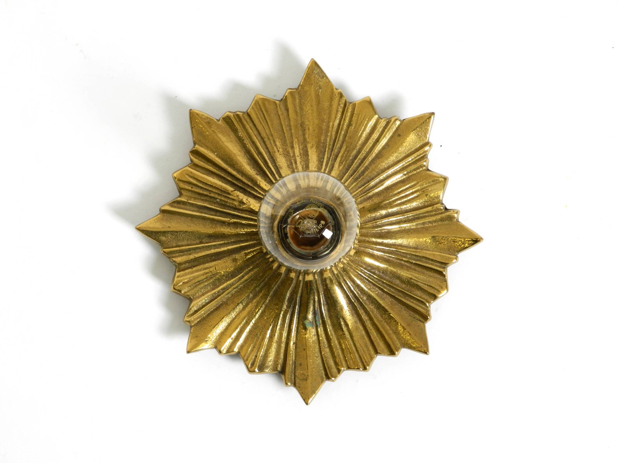 1960s Space Age Star Design Wall or Ceiling Lamps in Bronze