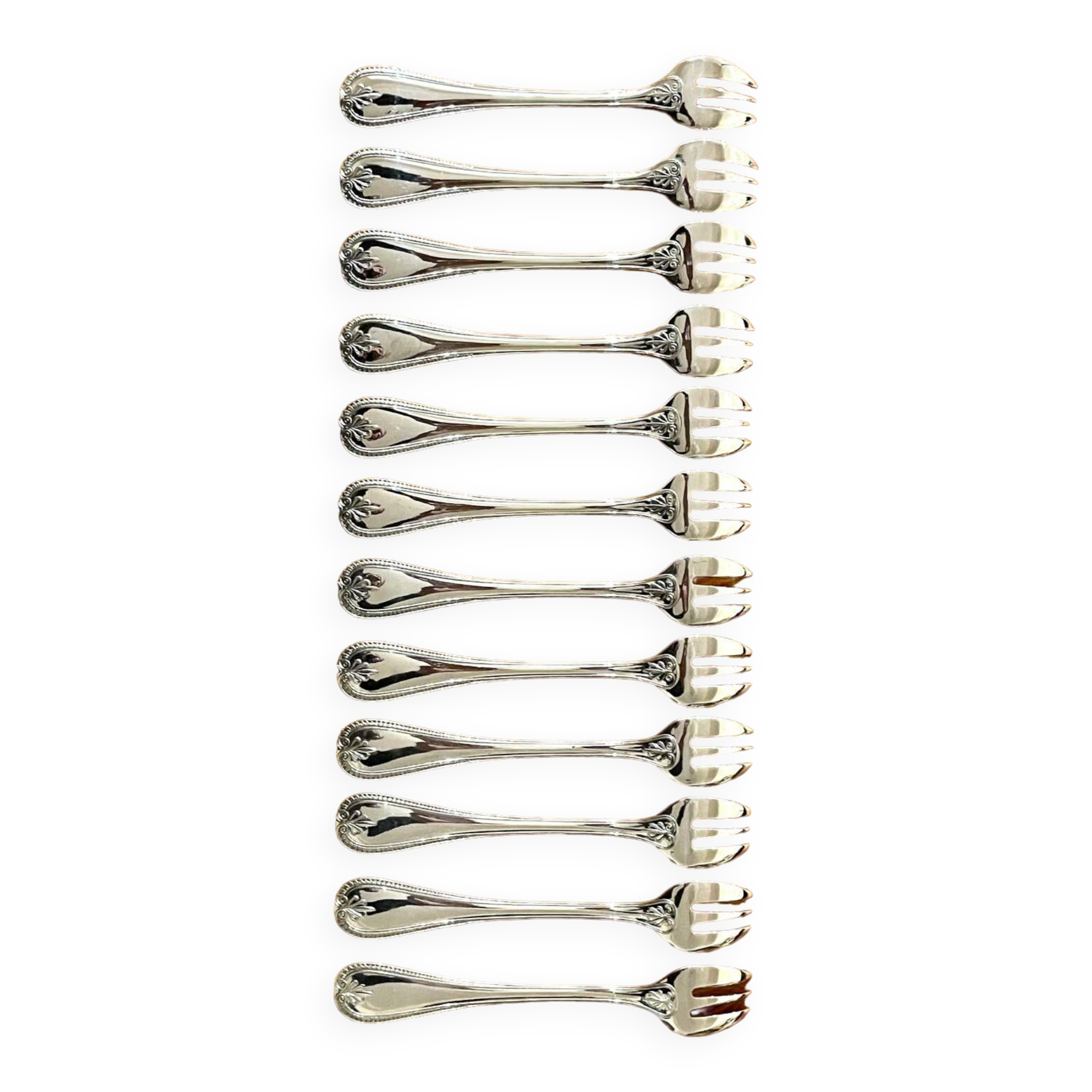 Christofle Malmaison 12 oyster forks excellent condition