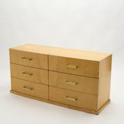 Commode art déco en sycomore poignées laiton années 1940