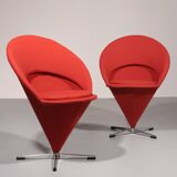 Chaises Verner Panton Modèle Cone K1 par Plus Linje années 60