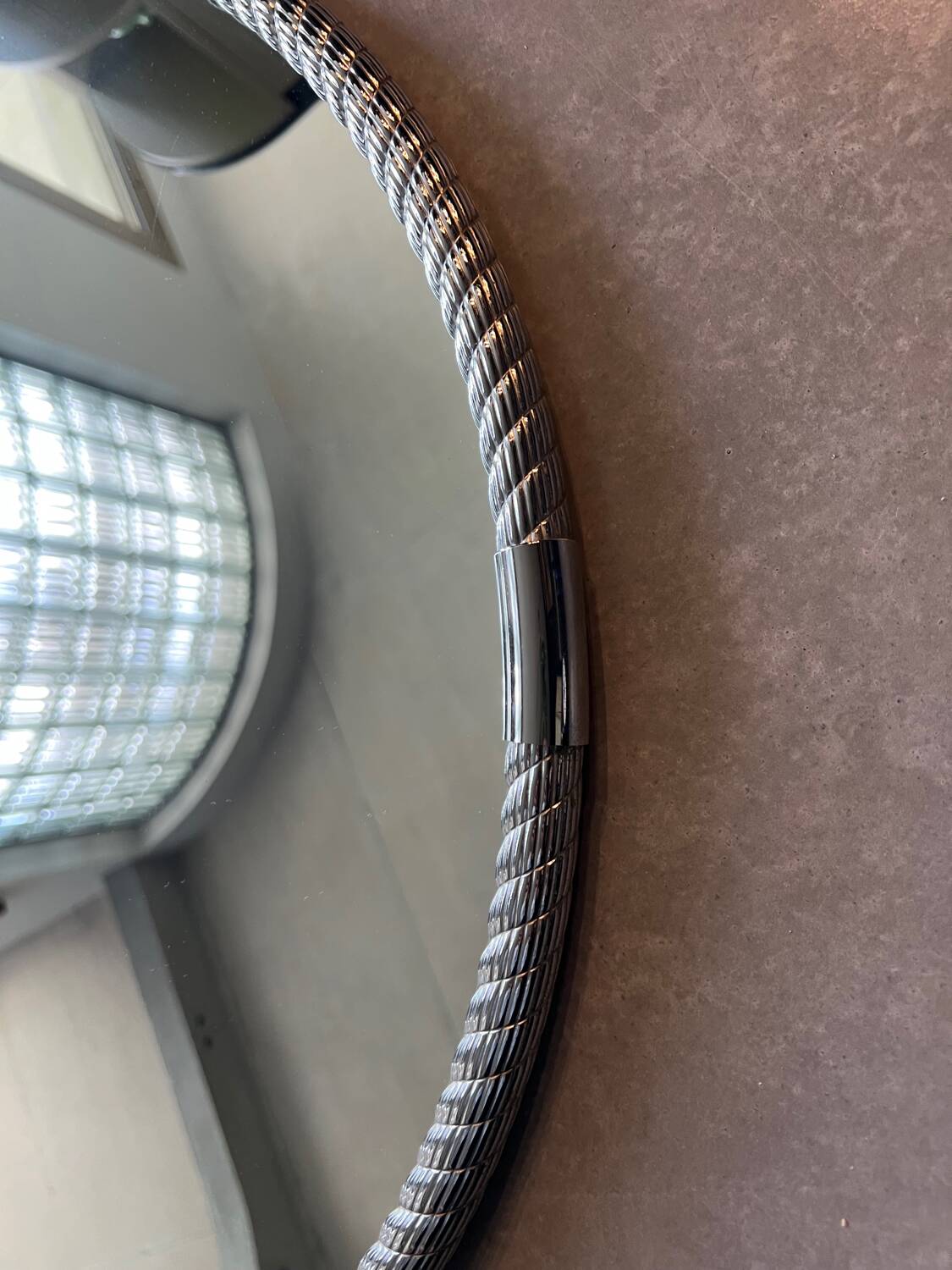 Vintage 1960s Twisted Metal Mirror