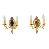 Pair of Louis XV Style Mirror Wall Sconces, 20th Century