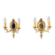 Pair of Louis XV Style Mirror Wall Sconces, 20th Century