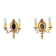 Pair of Louis XV Style Mirror Wall Sconces, 20th Century