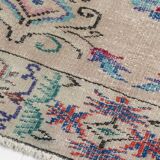 Flower Design Oushak Carpet