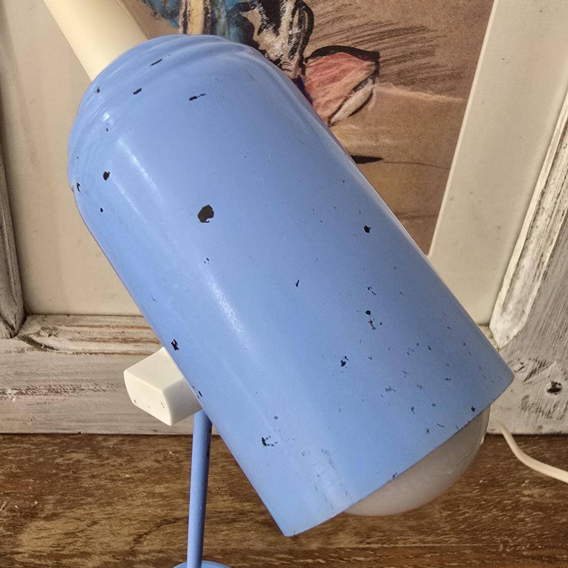 Space Age lamp in blue metal – 70s