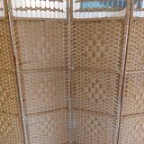 wicker, rattan screen, 5 panels
