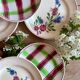 Set of 8 mismatched vintage dessert plates, Sousse and Aigueperse from