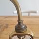 Brass tulip wall lamp and matte tempered glass