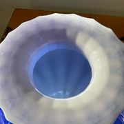 Grand vase boule Murano en pâte de verre bicolore