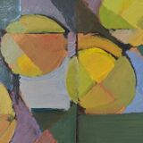 Swedish abstract oil painting from mid-century 1950