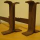 Pair of chenets modernist design 1960