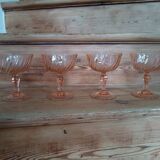 Set of four rosaline champagne glasses