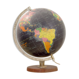 Black earth globe old wood base