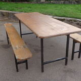 Brewery folding table & 2 benches