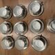 10 cups limoges and under cups in brushed tin