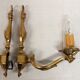 Pair of true bronze wall lamps