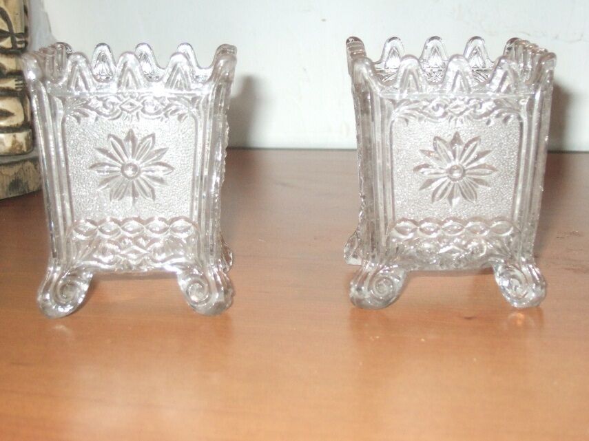 Pair of glass vases early twentieth century
