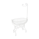 Wrought iron baby bed
