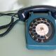 Téléphone vintage bleu