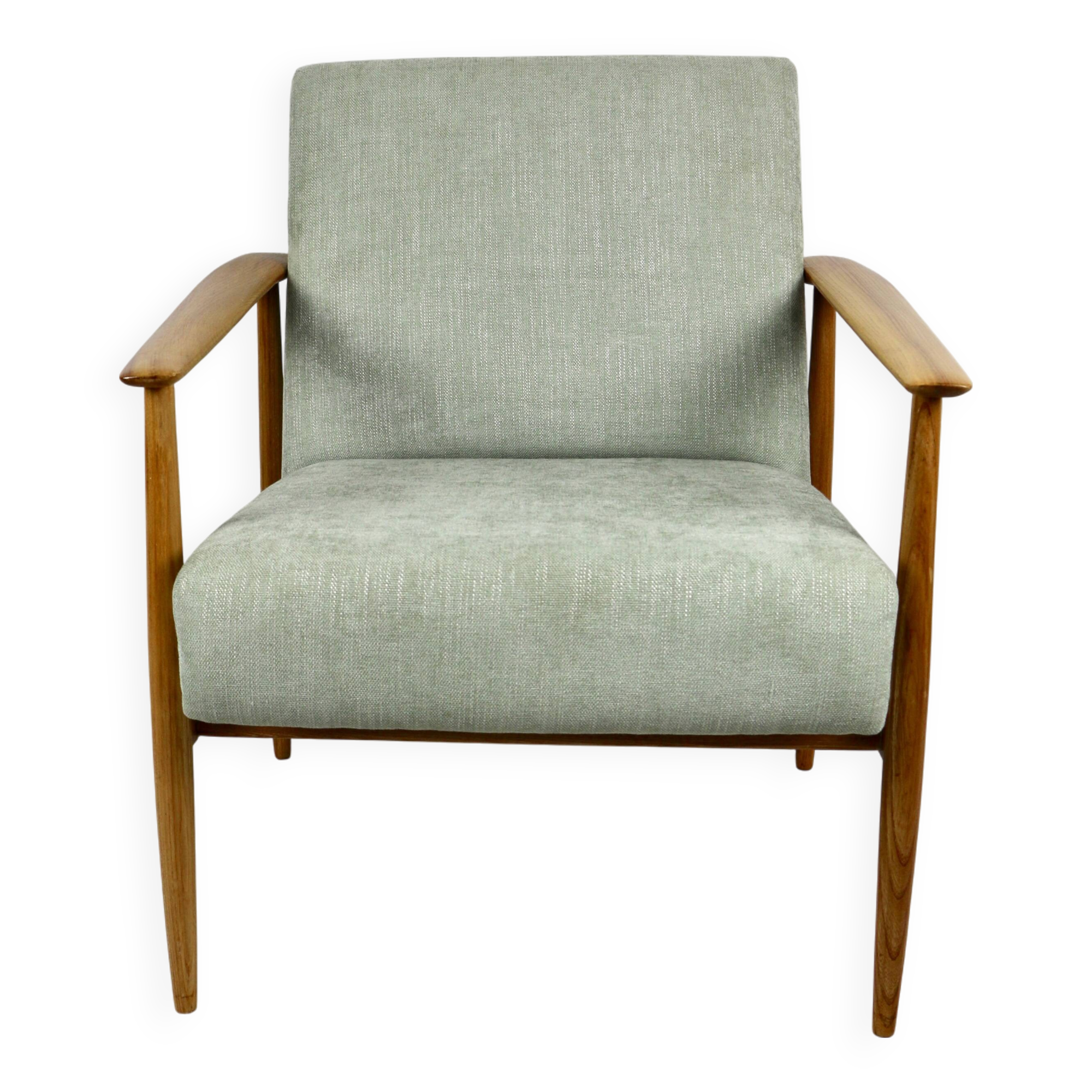 Vintage Danish Light Green Armchair, 1970s