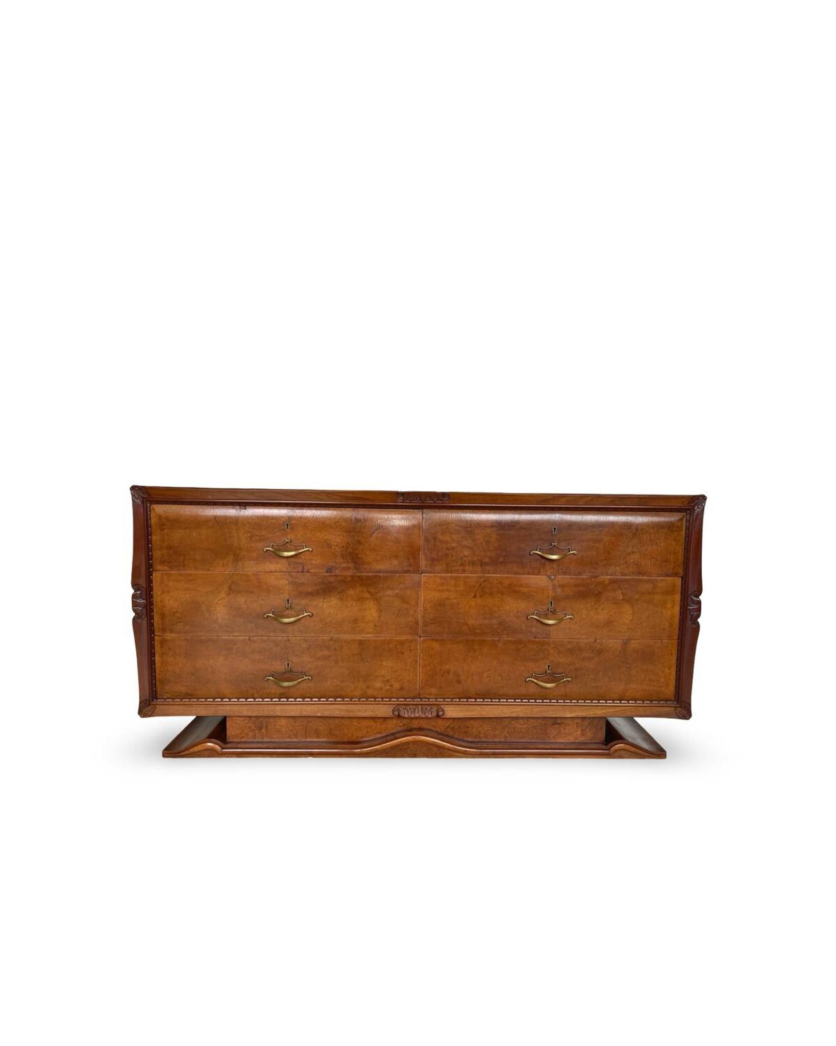 An art deco Italian chest of drawers, Italy 1950s