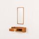 Scandinavian mid century teak mirror with a console, 1960s