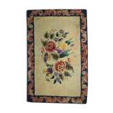 Old American Carpet Hooked handmade 67cm x 103cm 1900s