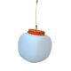 Lampada a Sospensione Vintage Space Age Anni '70 – Vetro Opalino e Arancion