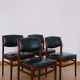 4 Scandinavian chairs skaï black