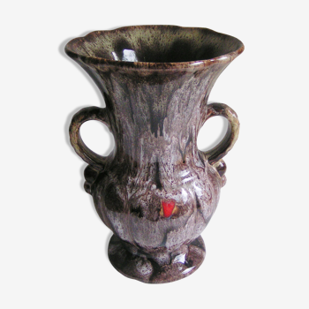 German vintage vase 2 handles by Jasba Keramik Germany