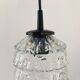 Vintage glass pendant lamp 70s