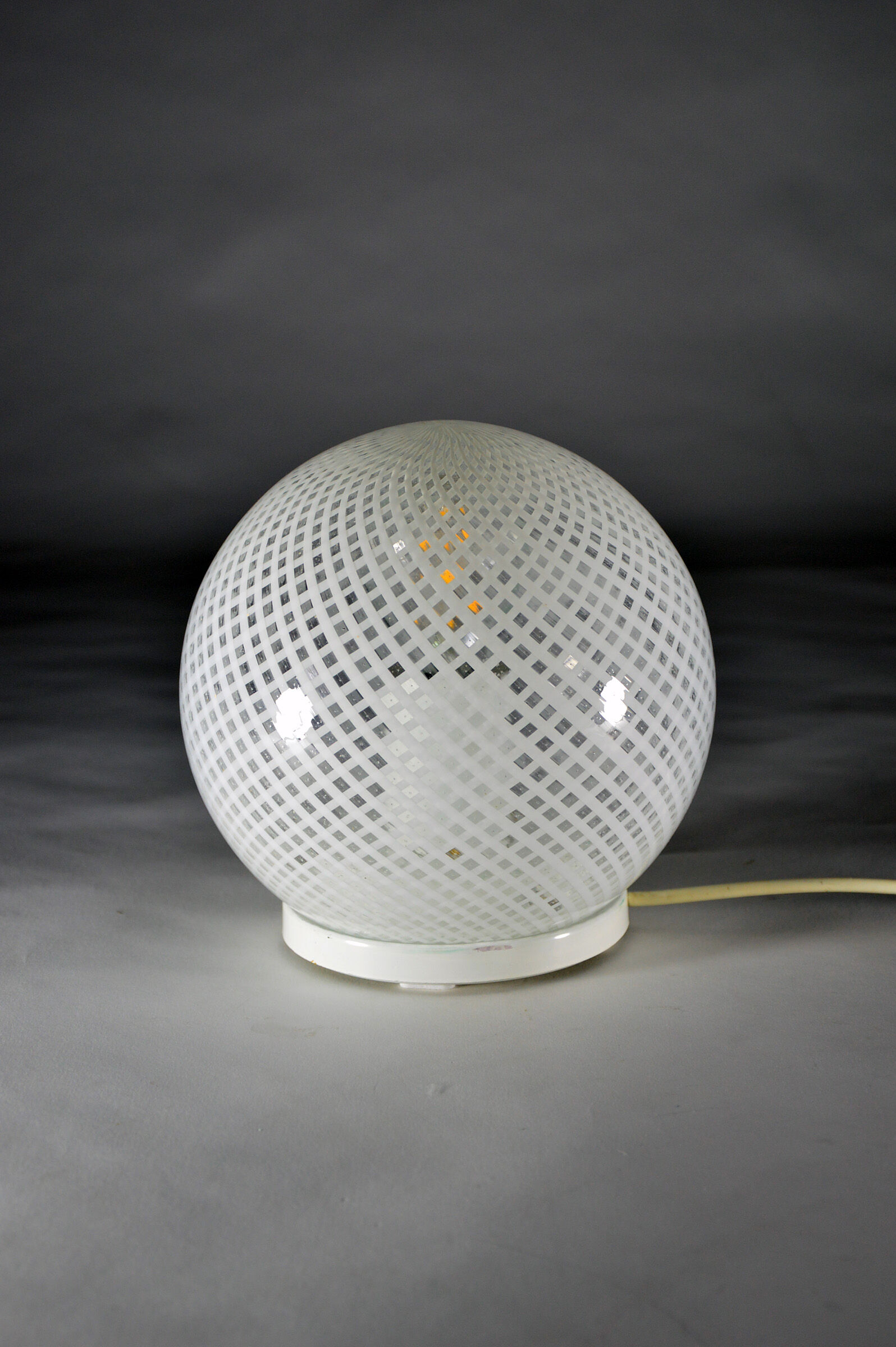 Lampe de table en verre, signée venini, années 1960