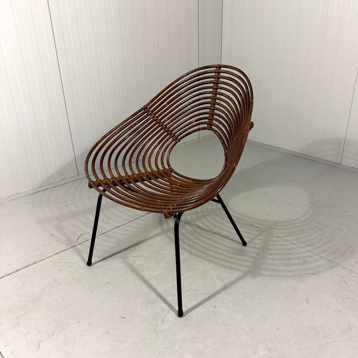 Rattan easy chairs by Rohé Noordwolde, Netherlands 1950-60’s