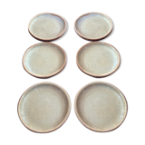 Series of 6 sandstone plates