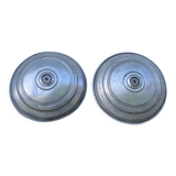 Pair of industrial pendant lamp JT in gray metal / vintage luminaire