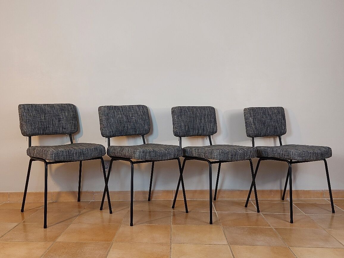 Set de 4 chaises design André Simard, édition Airborne, 1960