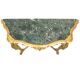 French Louis XV Style Console Gold Leaf Gilded Wood and Marble