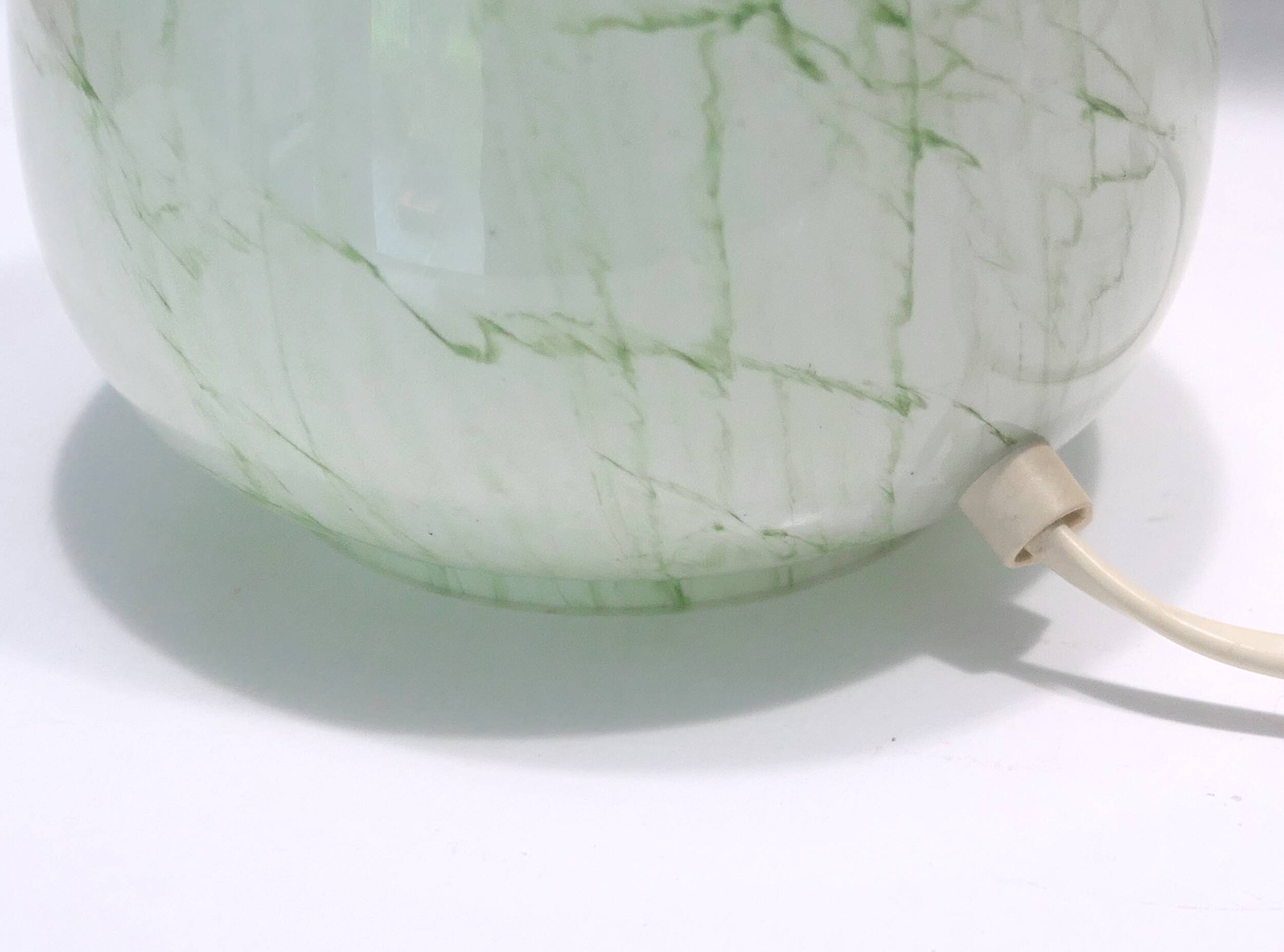 marbled opaline glass egg lamp 1970-80
