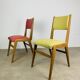 Pair of 50's style reconstruction chairs, wood