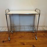 Vintage wheeled service in chrome-plated metal