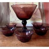 Vintage blown glass Biot service