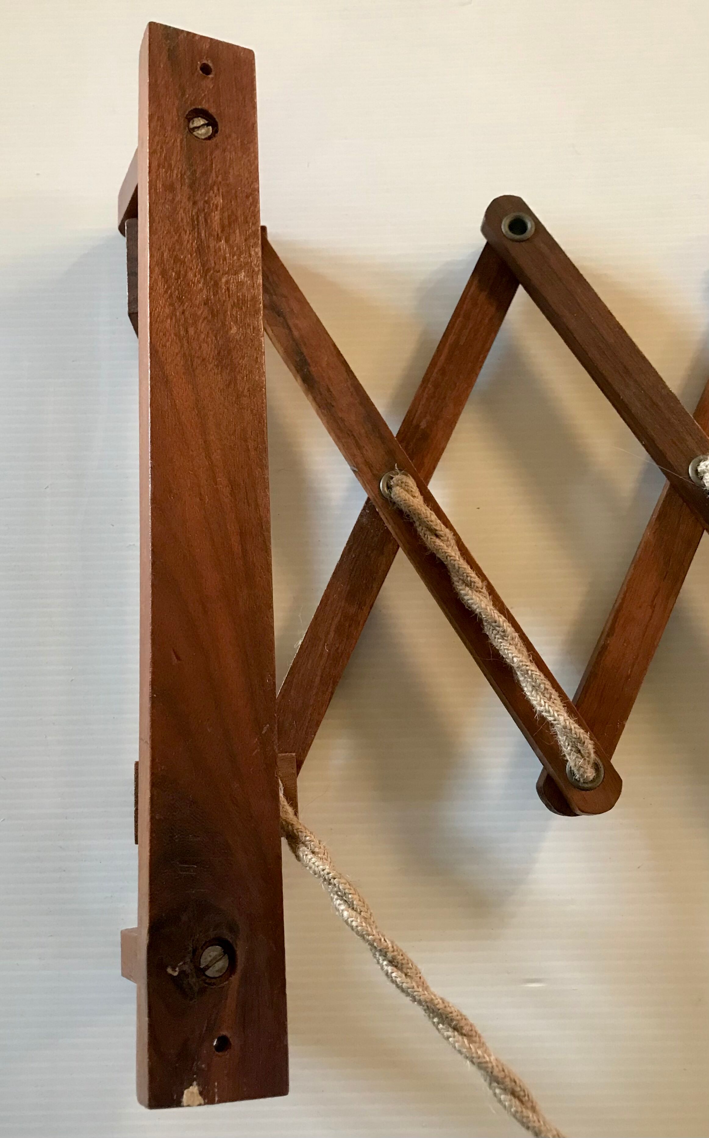 Scandinavian teak scissor lamp