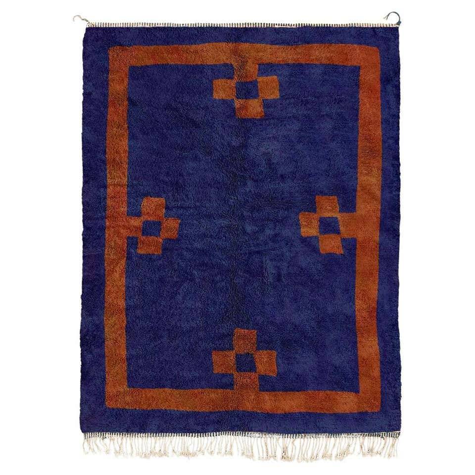 Moroccan wool beni ouarine rug 200x100cm