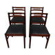Lot of 4 chairs wood and skai